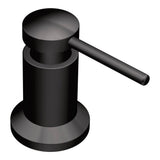 Moen - Deck Mounted Kitchen Soap Dispenser with Above the Sink Refillable Bottle, Matte Black - Black