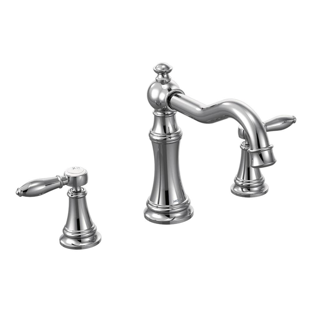 Moen - Moen Ts22103 Weymouth Two-Handle High Arc Roman Tub Faucet, Chrome - Chrome