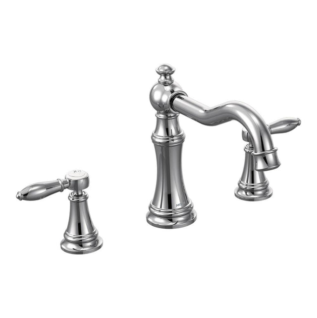Moen - Moen Ts22103 Weymouth Two-Handle High Arc Roman Tub Faucet, Chrome - Chrome