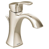 Moen - Voss One-Handle Single Hole Bathroom Sink Faucet with Optional Deckplate, Polished Nickel - Polished Nickel