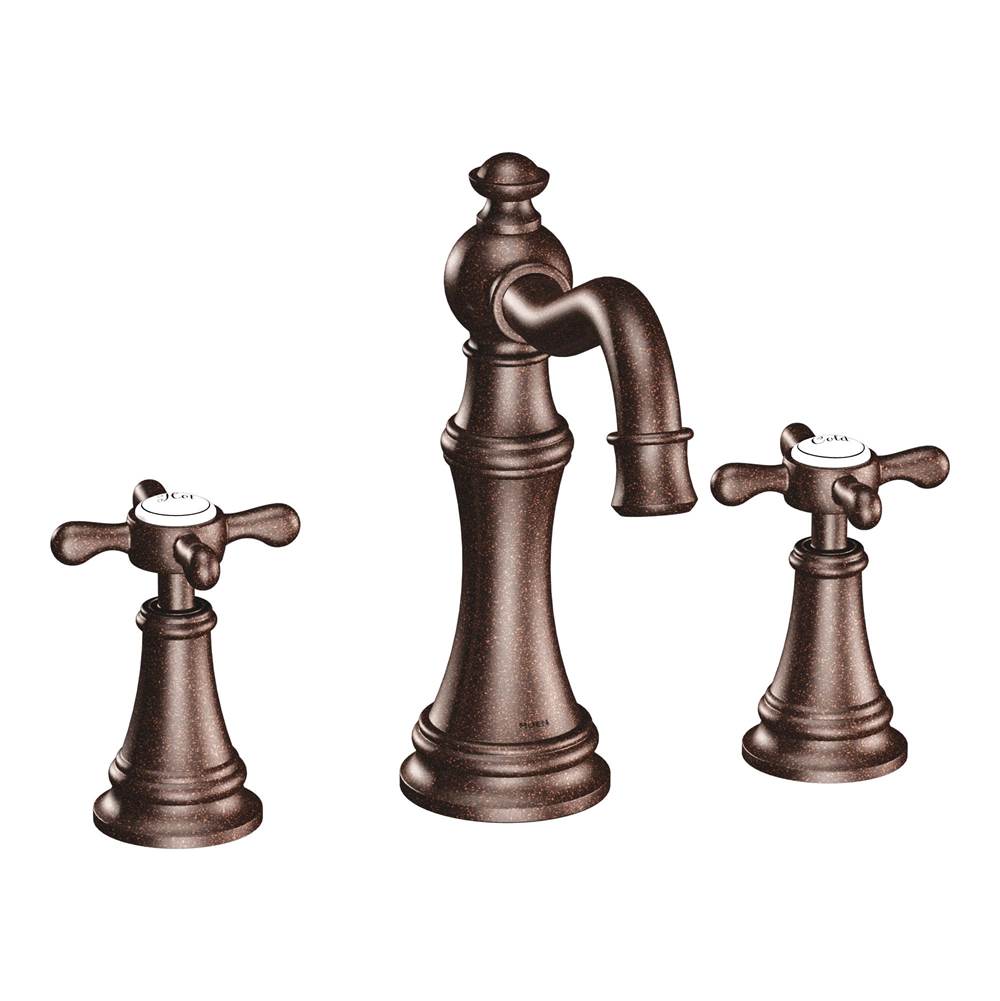 Moen - Weymouth 8 in. Widespread 2-Handle High-Arc Bathroom Faucet Trim Kit in Oil Rubbed Bronze (Valve Sold Separately) - Oil Rubbed Bronze