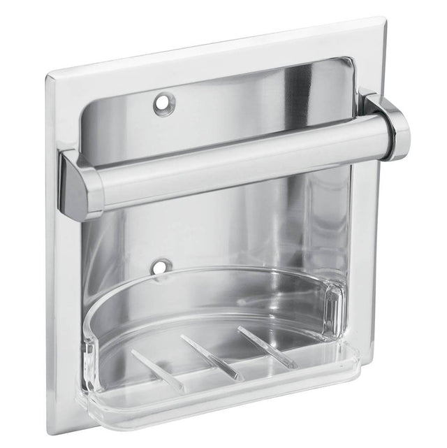Moen - Donner Commercial Soap Holder, Chrome - Chrome