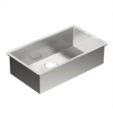 Moen - 1800 Series 31-Inch x 18-Inch Undermount 18 Gauge Stainless Steel Kitchen Single Bowl Sink Stainless Steel - Satin Stainless
