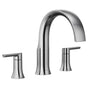 Moen - Doux 2-Handle Deck Mount Roman Tub Faucet Trim Kit in Chrome (Valve Sold Separately) - Chrome