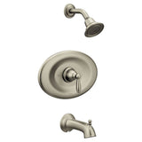 Moen - Brantford Posi-Temp Eco-Performance Tub and Shower Trim Kit, Valve Required, Brushed Nickel - Brushed Nickel