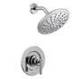 Moen - Gibson Posi-Temp Pressure Balancing Modern Shower Only Trim with 8-Inch Rainshower, Valve Required, Chrome - Chrome