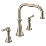 Moen - Colinet Two Handle Deck-Mount Roman Tub Faucet Trim with Lever Handles, Valve Required, in Brushed Nickel - Brushed Nickel