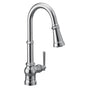 Moen - Paterson One-Handle Pull-down Kitchen Faucet with Power Boost, Includes Interchangeable Handle, Chrome - Chrome