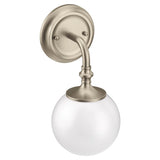 Moen - Brushed Nickel One Globe Bath Light - Brushed Nickel