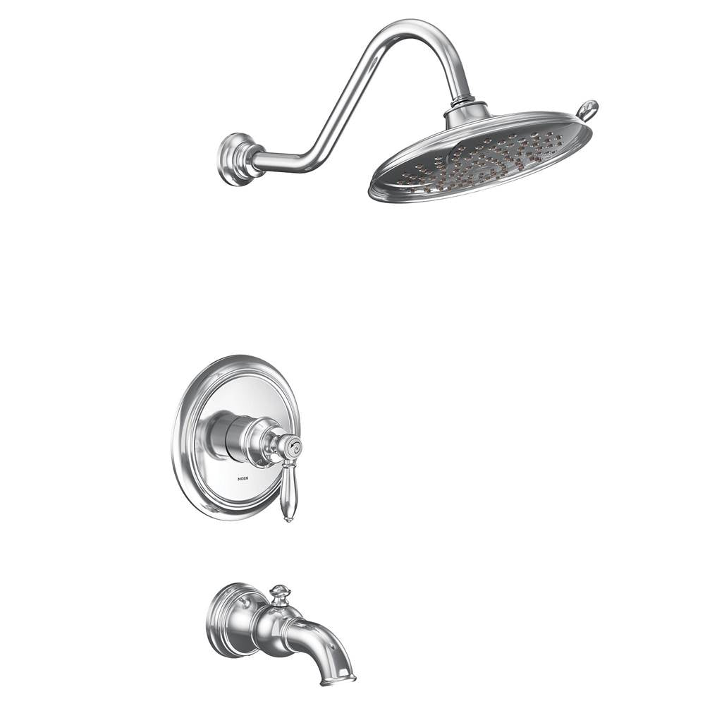 Moen - Weymouth M-CORE 2-Series Eco Performance 1-Handle Tub and Shower Trim Kit in Chrome (Valve Sold Separately) - Chrome