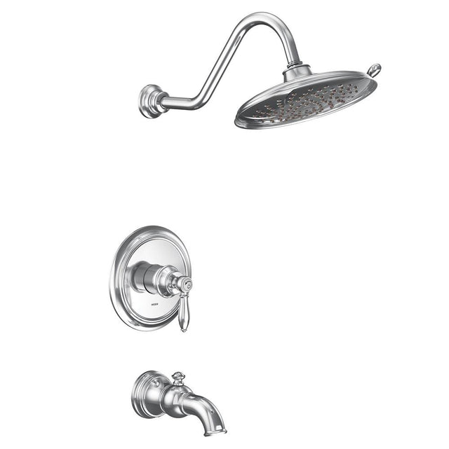 Moen - Weymouth M-CORE 2-Series Eco Performance 1-Handle Tub and Shower Trim Kit in Chrome (Valve Sold Separately) - Chrome