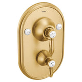 Moen - Weymouth Posi-Temp with Built-in 3-Function Transfer Valve Trim Kit, Valve Required, Brushed Gold - Brushed Gold