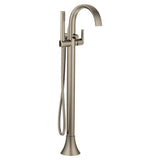 Moen - Doux One-Handle Freestanding Floor Mount Tub Filler with Handshower, Brushed Nickel - Brushed Nickel