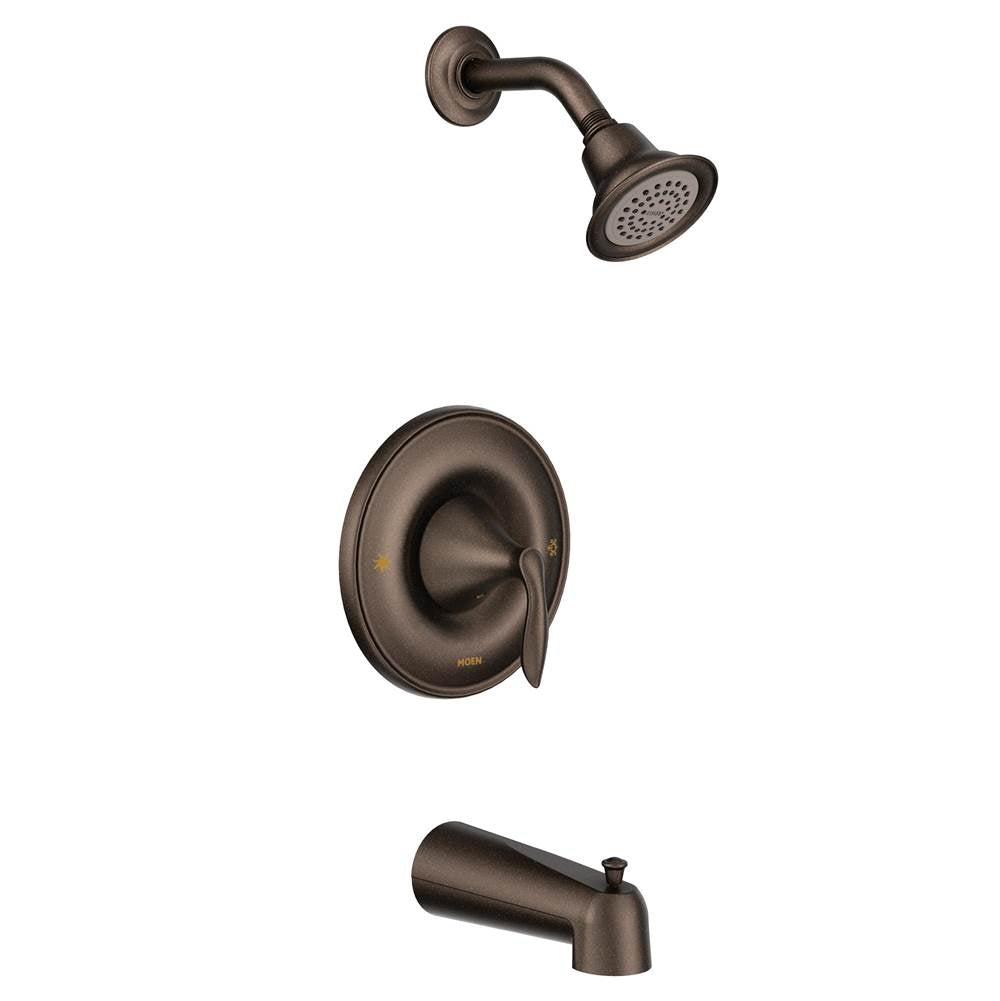 Moen - Eva Single-Handle 1-Spray Posi-Temp Tub and Shower Faucet Trim Kit in Oil Rubbed Bronze (Valve Sold Separately) - Oil Rubbed Bronze
