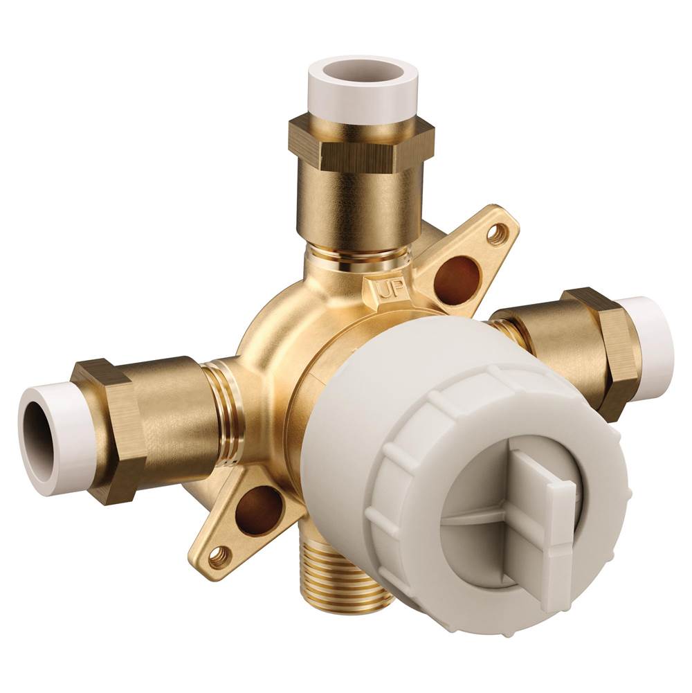 Moen - M-CORE 3-Series 4 Port Tub and Shower Pre-Fabricated Mixing Valve with CPVC Connections - Unfinished
