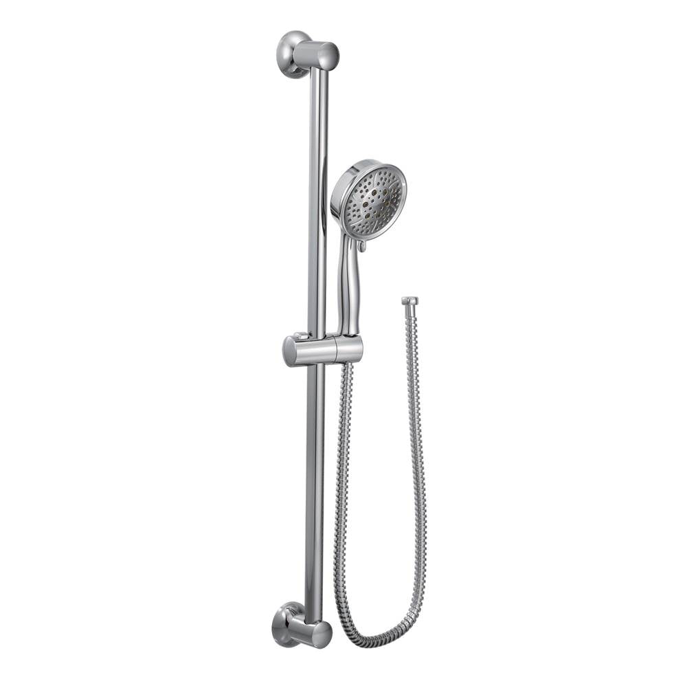 Moen - Eco-Performance Handheld Showerhead with 69-Inch-Long Hose Featuring 30-Inch Slide Bar, Chrome - Chrome
