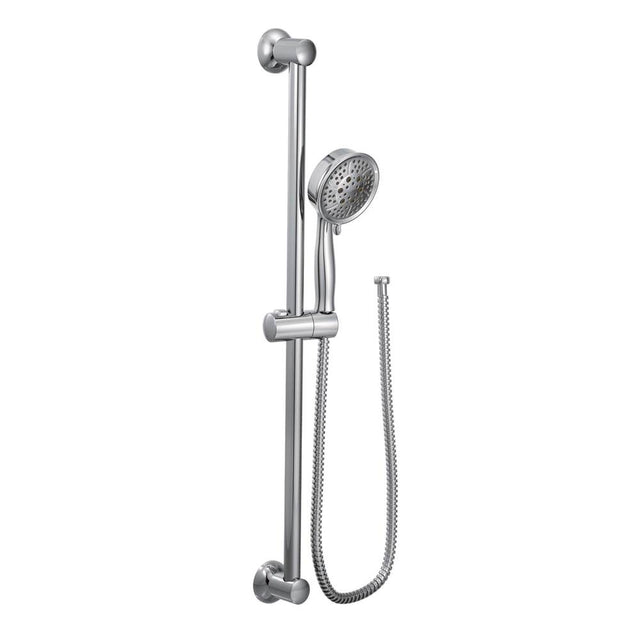 Moen - Eco-Performance Handheld Showerhead with 69-Inch-Long Hose Featuring 30-Inch Slide Bar, Chrome - Chrome