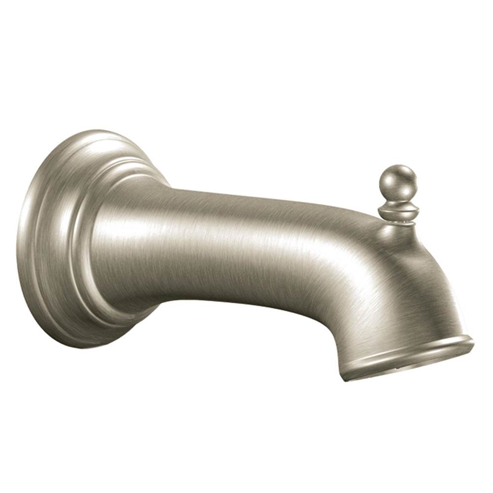 Moen - Brantford Replacement 7.25-Inch Tub Diverter Spout 1/2-Inch Slip Fit Connection, Brushed Nickel - Brushed Nickel
