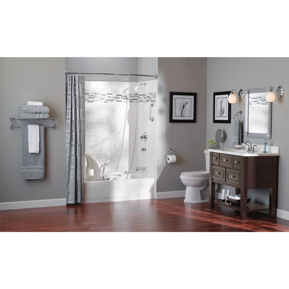 Brushed Nickel Towel Shelf