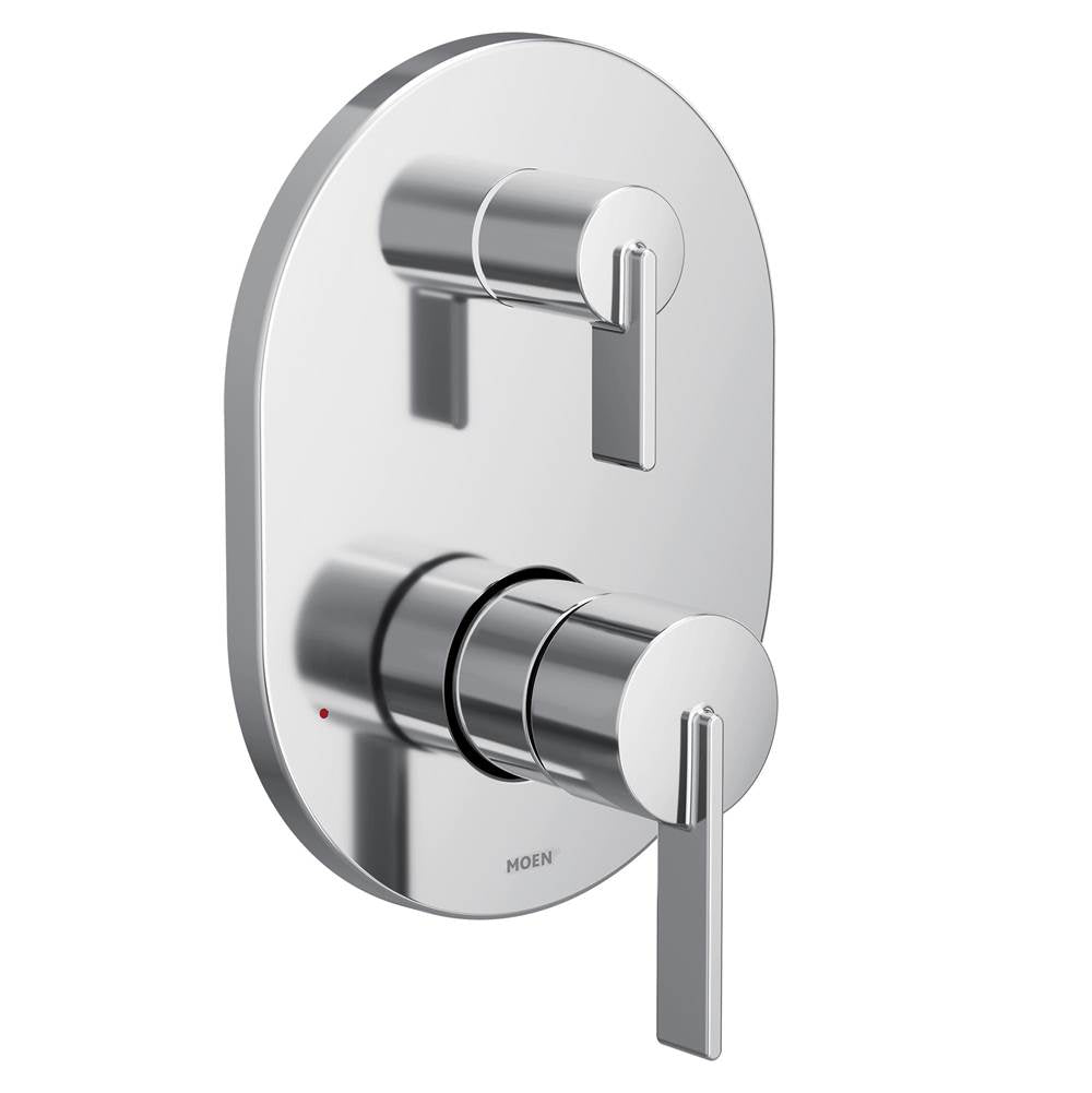 Moen - Cia M-CORE 3-Series 2-Handle Shower Trim with Integrated Transfer Valve in Chrome (Valve Sold Separately) - Chrome