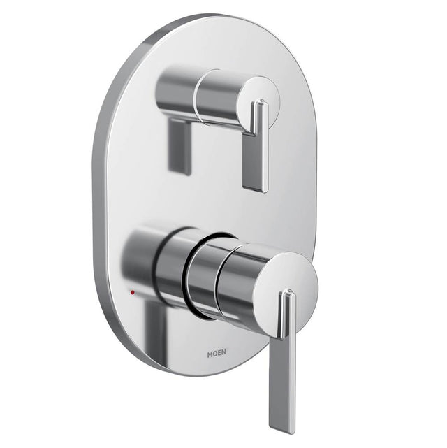 Moen - Cia M-CORE 3-Series 2-Handle Shower Trim with Integrated Transfer Valve in Chrome (Valve Sold Separately) - Chrome