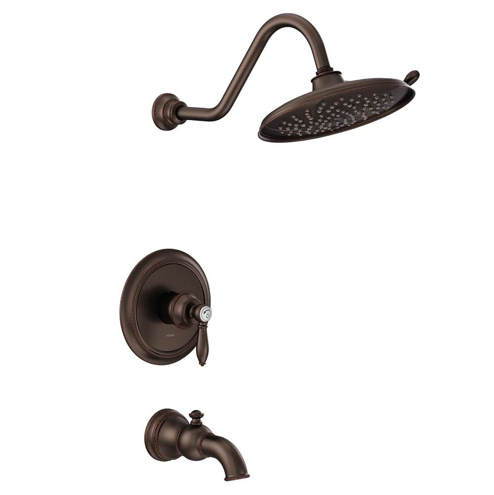 Moen - Weymouth M-CORE 2-Series Eco Performance 1-Handle Tub and Shower Trim Kit in Oil Rubbed Bronze (Valve Sold Separately) - Oil Rubbed Bronze