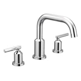 Moen - Gibson Two-Handle Deck Mounted Modern Roman Tub Faucet, Valve Required, Chrome - Chrome