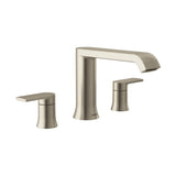 Moen - Genta LX 2-Handle Deck-Mount High Arc Roman Tub Faucet Trim Kit in Brushed Nickel(Valve Sold Separately) - Brushed Nickel