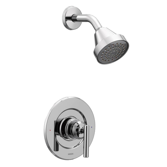 Moen - Gibson Posi-Temp Pressure Balancing Eco-Performance Modern Shower Only Trim Valve Required, Chrome - Chrome