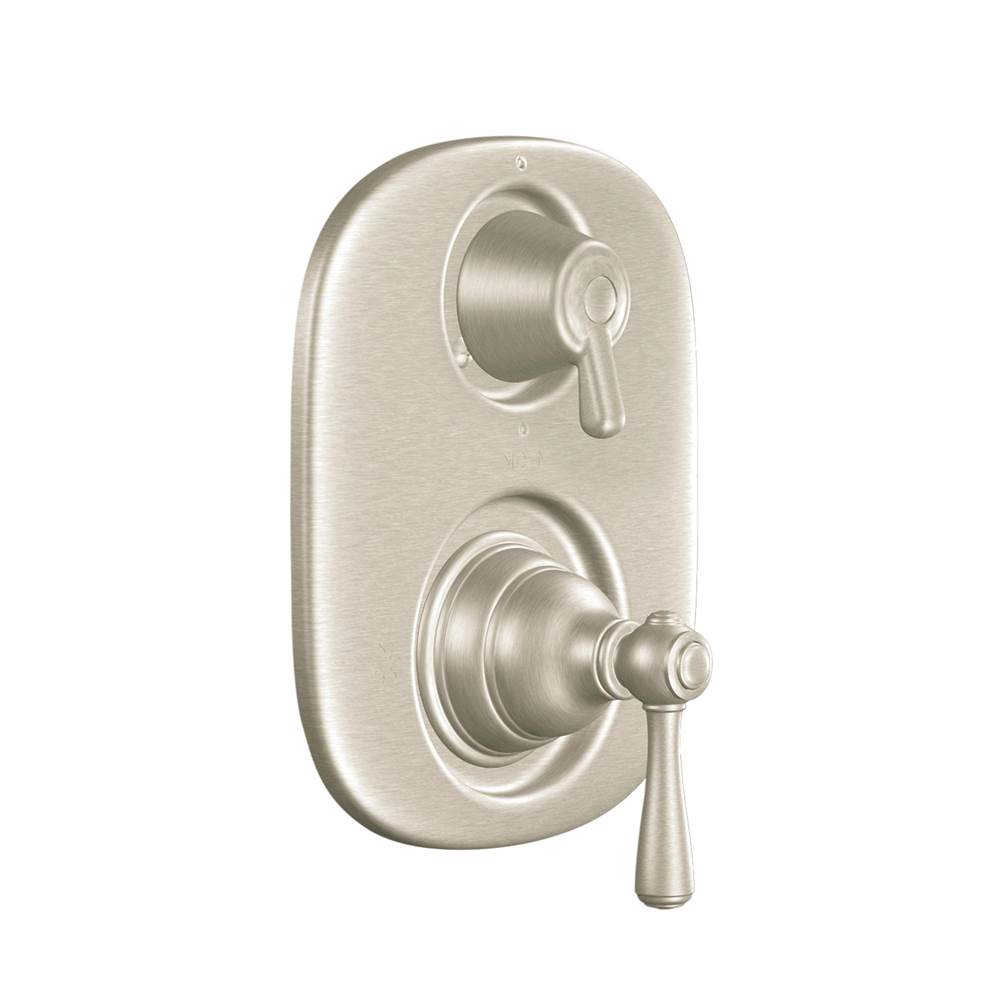Moen - Kingsley Moentrol Shower Valve with 3-Function Integrated Diverter Valve Trim, Valve Required, Brushed Nickel - Brushed Nickel
