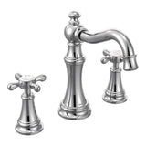 Moen - Weymouth 8 in. Widespread 2-Handle High-Arc Bathroom Faucet Trim Kit in Chrome (Valve Sold Separately) - Chrome