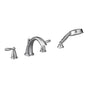 Moen - Brantford 2-Handle Deck-Mount Roman Tub Faucet Trim Kit with Hand Shower in Chrome (Valve Sold Separately) - Chrome