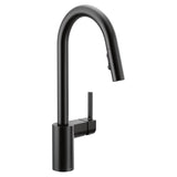 Moen - Align One-Handle Modern Kitchen Pulldown Faucet with Reflex and Power Clean Spray Technology, Matte Black - Matte Black
