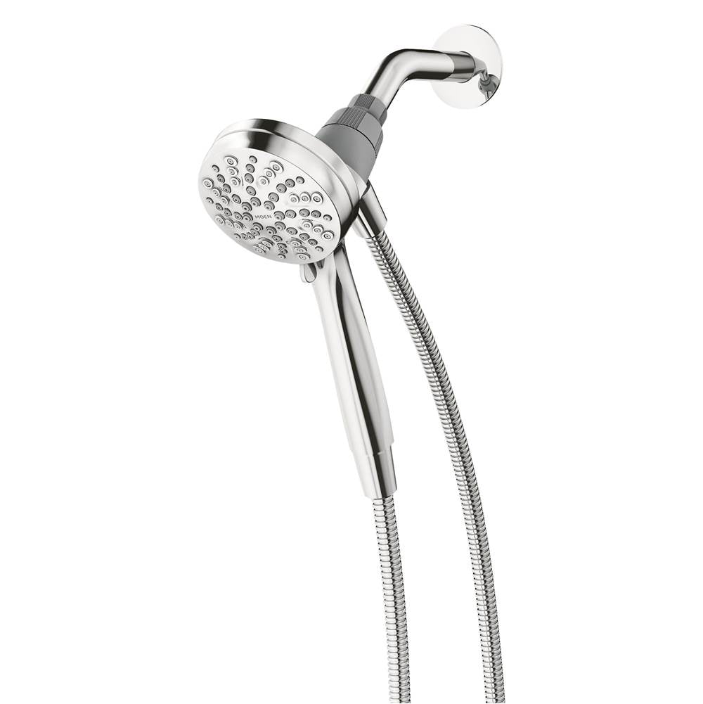 Moen - Engage Magnetix 4-Inch Six-Function Handheld Showerhead with Magnetic Docking System, Chrome - Chrome