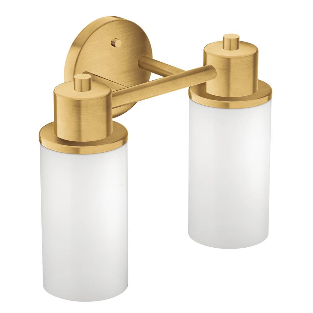 Moen - Brushed Gold Two Globe Bath Light - Brushed Gold