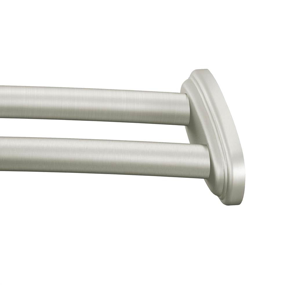Moen - Brushed Nickel Adjustable Curved Shower Rod - Brushed Nickel