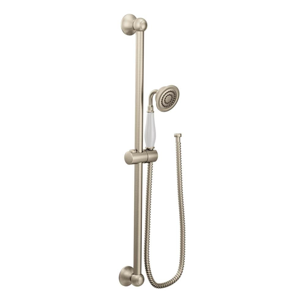 Weymouth Traditional Eco-Performance Handshower Handheld Shower with 30-Inch Slide Bar and 69-Inch Metal Hose, Chrome