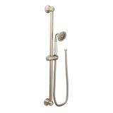 Weymouth Traditional Eco-Performance Handshower Handheld Shower with 30-Inch Slide Bar and 69-Inch Metal Hose, Chrome