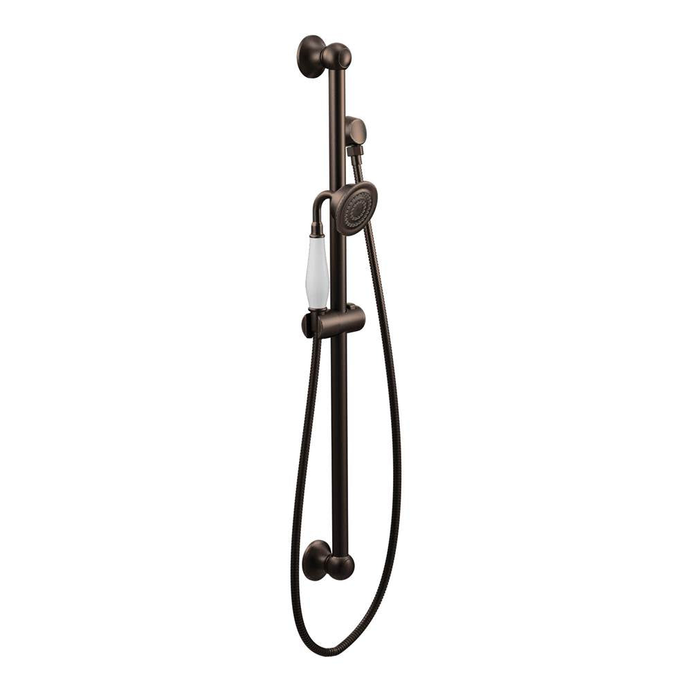 Weymouth Traditional Eco-Performance Handshower Handheld Shower with 30-Inch Slide Bar and 69-Inch Metal Hose, Chrome