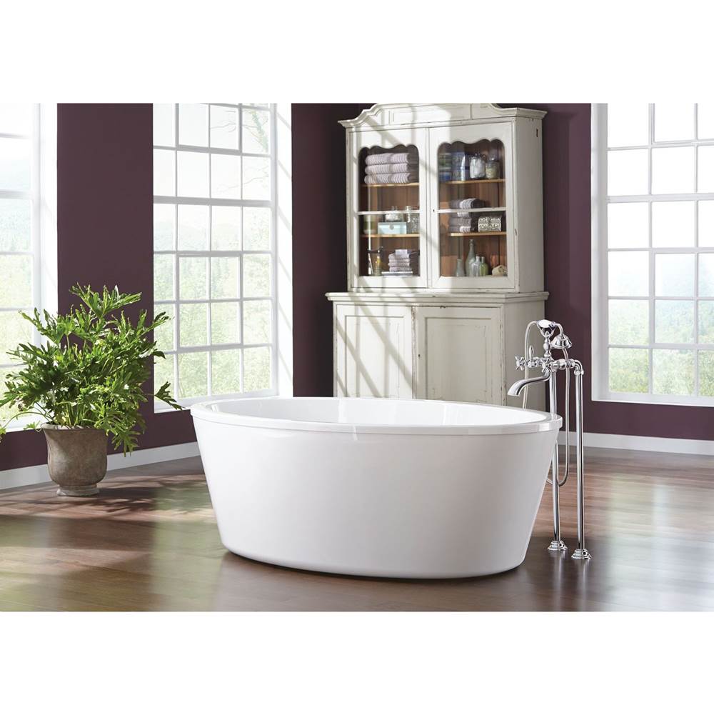 Weymouth Floor Mount Tub Filler Risers in Chrome