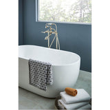 Weymouth Two Handle Tub Filler with Lever-Handles and Handshower, Chrome