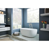 Weymouth Two Handle Tub Filler with Lever-Handles and Handshower, Chrome