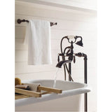 Weymouth Two Handle Tub Filler with Lever-Handles and Handshower, Chrome