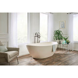 Weymouth Two Handle Tub Filler with Lever-Handles and Handshower, Chrome
