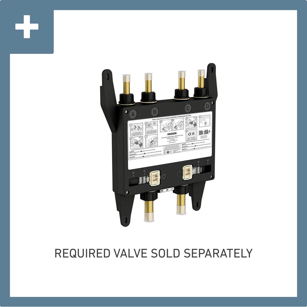 Smart Shower 4-Outlet Digital Shower Controller for Thermostatic Shower Valve, Matte Black