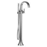 Doux One-Handle Freestanding Floor Mount Tub Filler with Handshower, Chrome