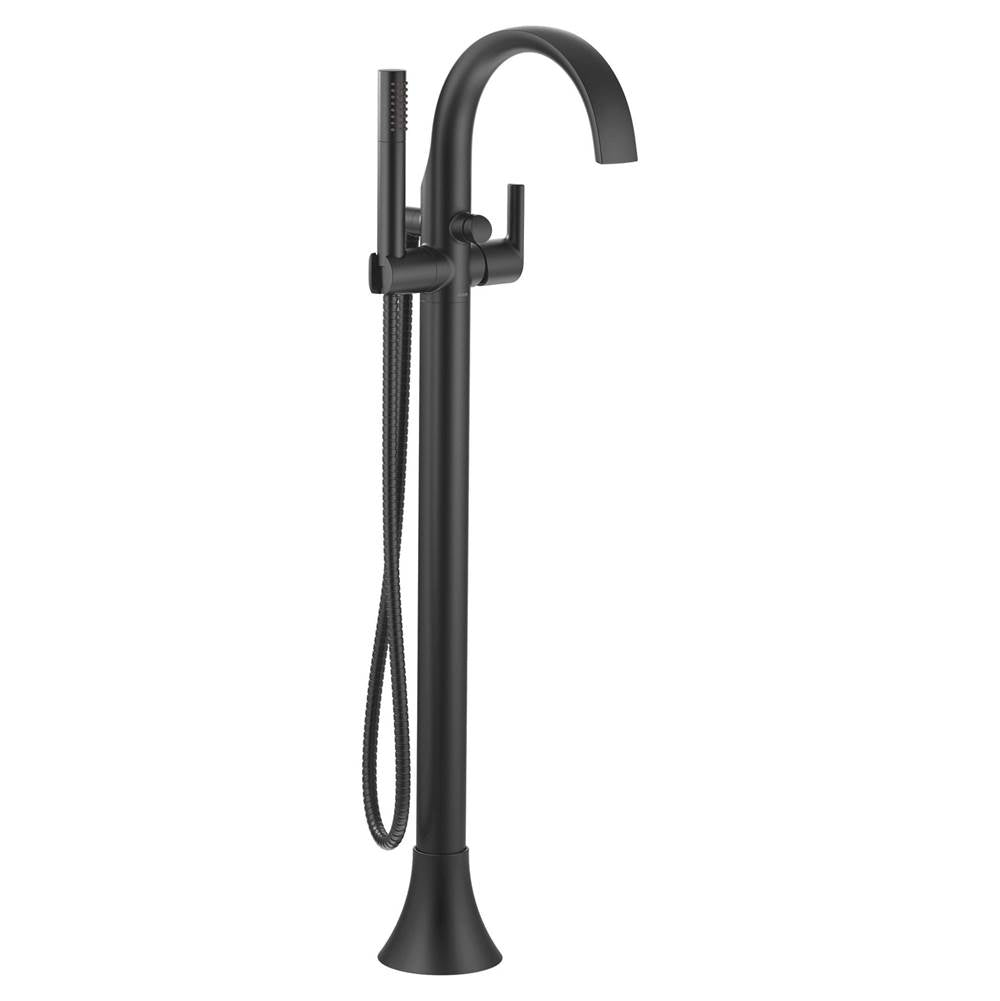 Doux One-Handle Freestanding Floor Mount Tub Filler with Handshower, Chrome