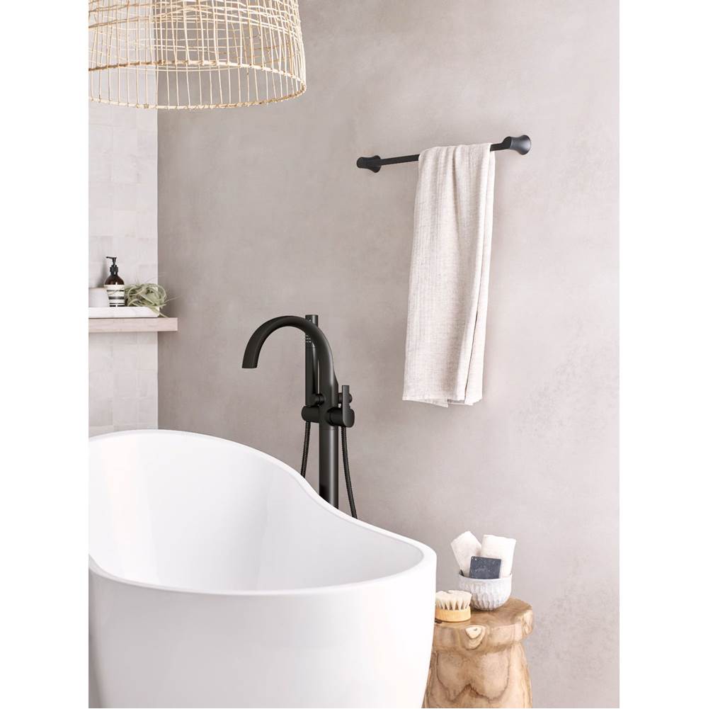 Doux One-Handle Freestanding Floor Mount Tub Filler with Handshower, Chrome