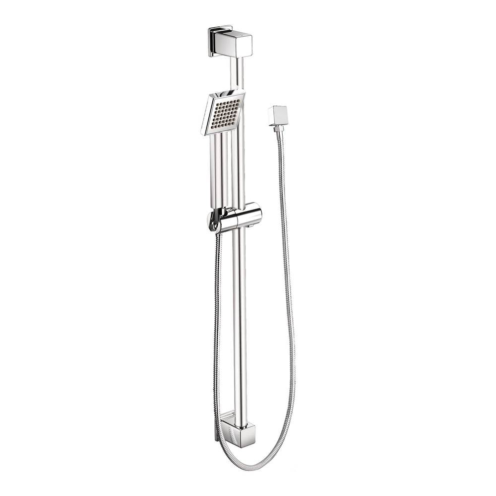 90 Degree Modern Eco-Performance Handshower Handheld Shower with 30-Inch Slide Bar and 69-Inch Metal Hose, Chrome