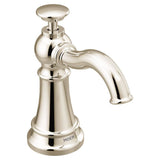 Traditional Deck Mounted Kitchen Soap Dispenser with Above the Sink Refillable Bottle, Brushed Gold